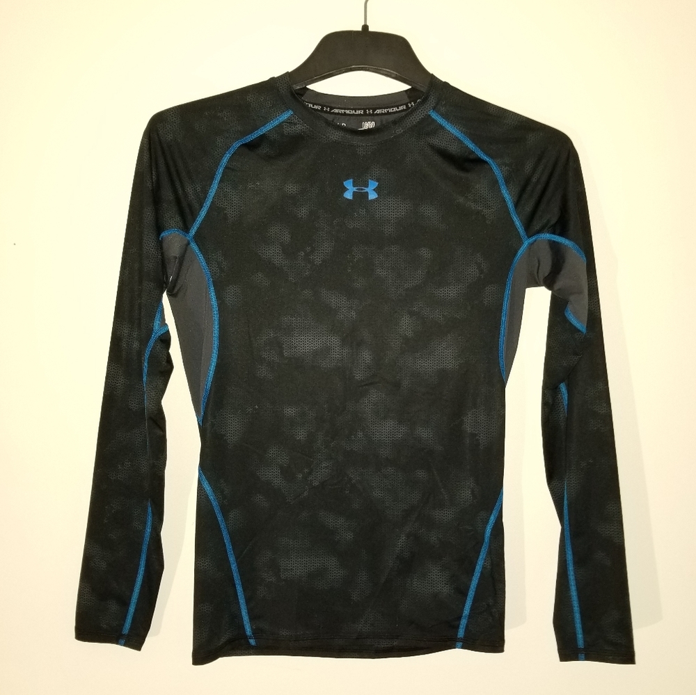 COPY - UNDER ARMOUR SZ L compression Top blue